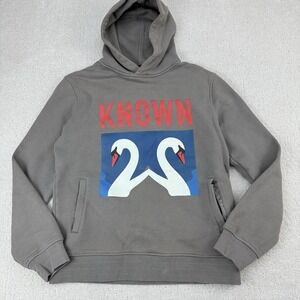Well Known Studios Hooded Sweatshirt Mens M Graphic Hoodie Gray $128